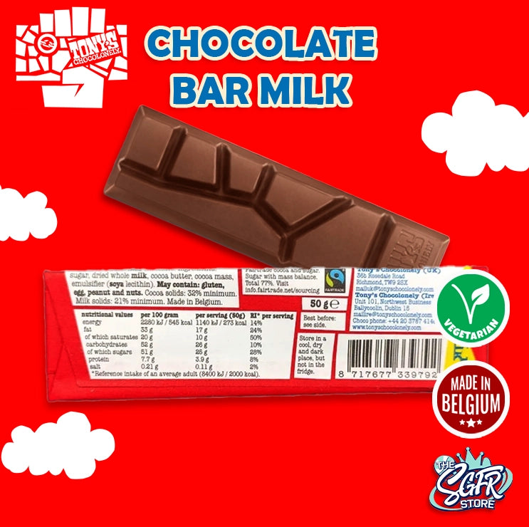 Tony's Chocolonely Chocolate Bar Milk (50g)