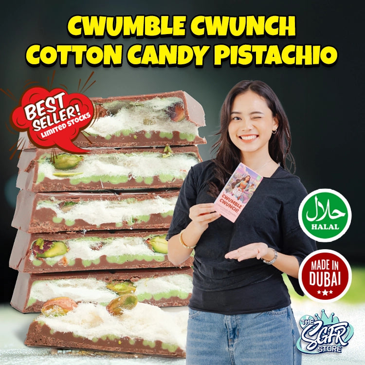 Dubai Cotton Candy Pistachio Chocolate (200g) | Cwumble Cwunch