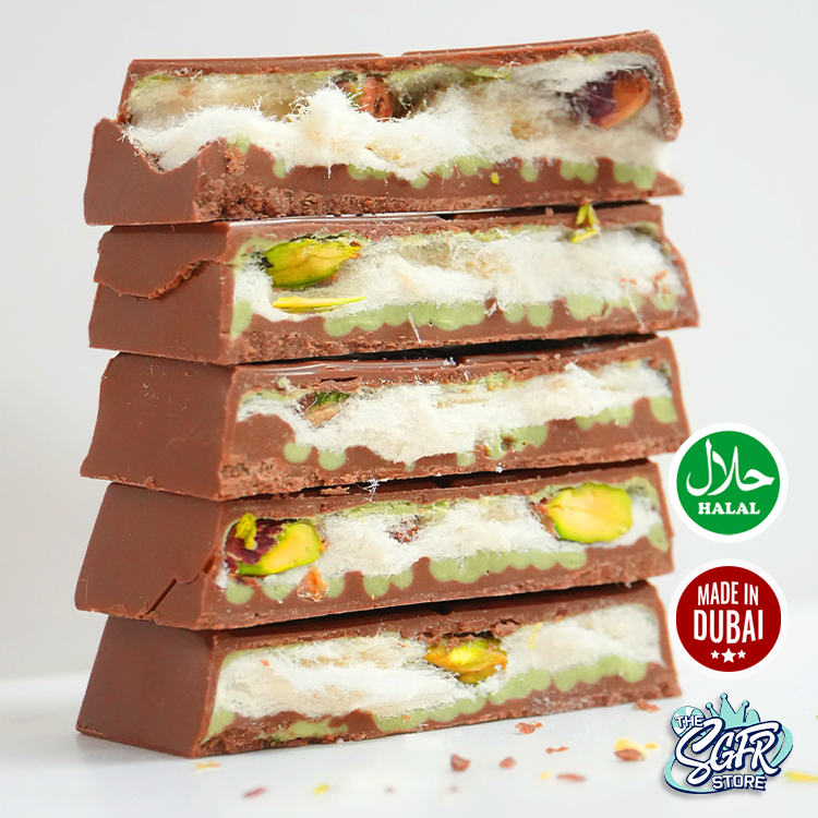 Dubai Cotton Candy Pistachio Chocolate (200g) | Cwumble Cwunch