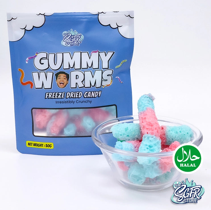 Freeze Dried Gummy Worms by Luqman (Halal)