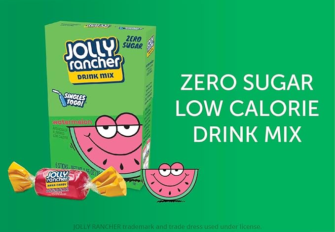 Jolly Rancher Zero Sugar, Low Calorie Drink Mix!