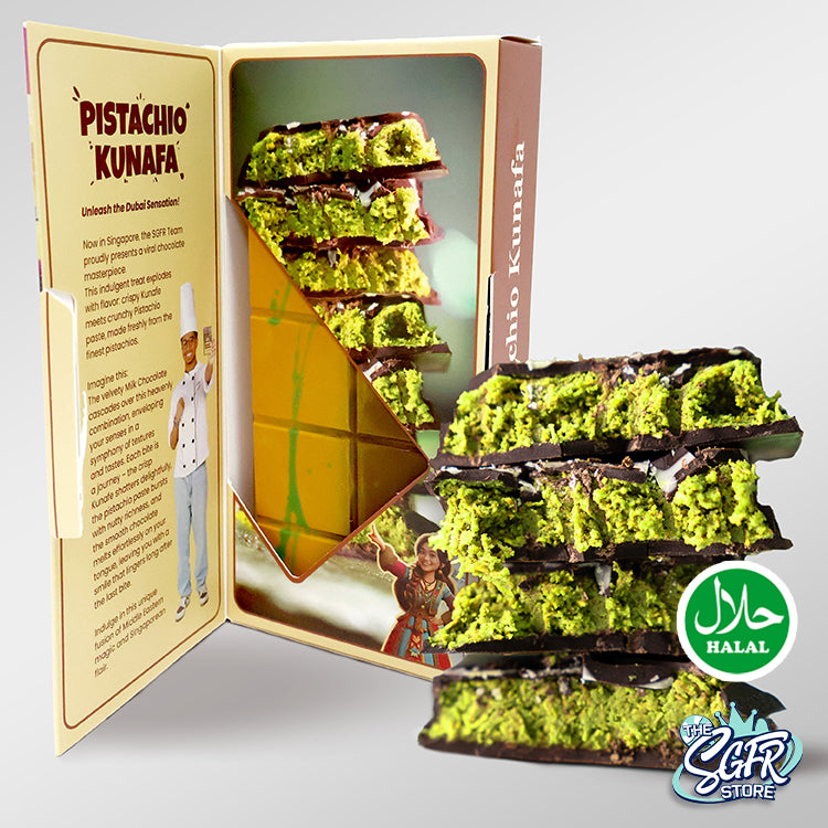 Dubai Pistachio Kunafa Chocolate (200g) | Cwumble Cwunch