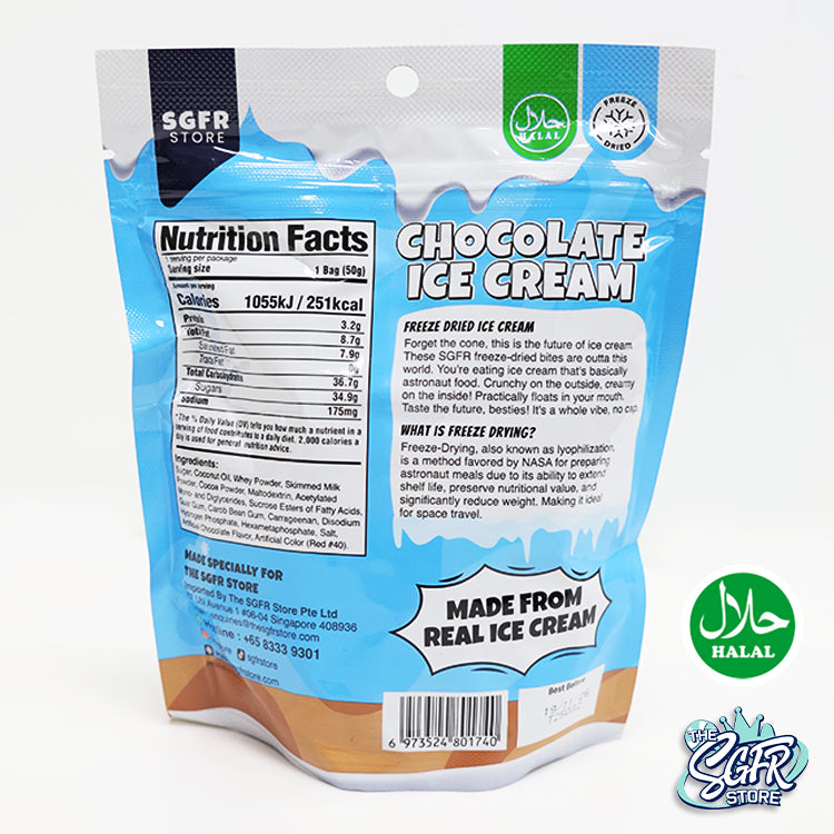 Freeze Dried Chocolate Ice Cream (50g) Halal
