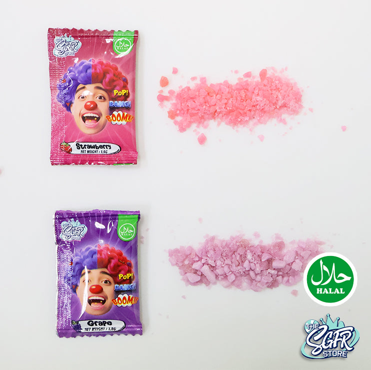 Sour Popping Candy (Grape & Strawberry)