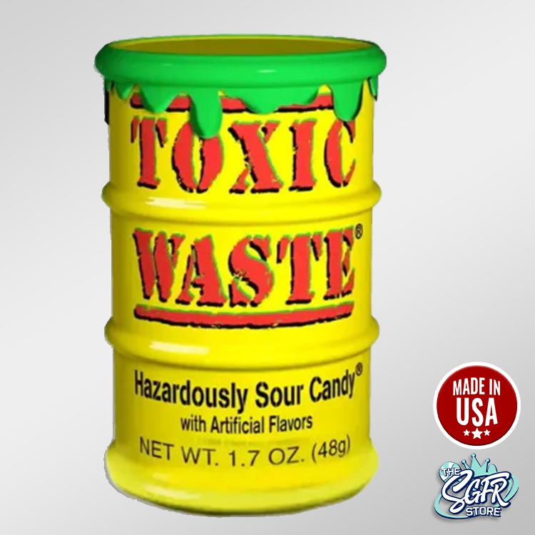 Toxic Waste Yellow Sour Candy Drums