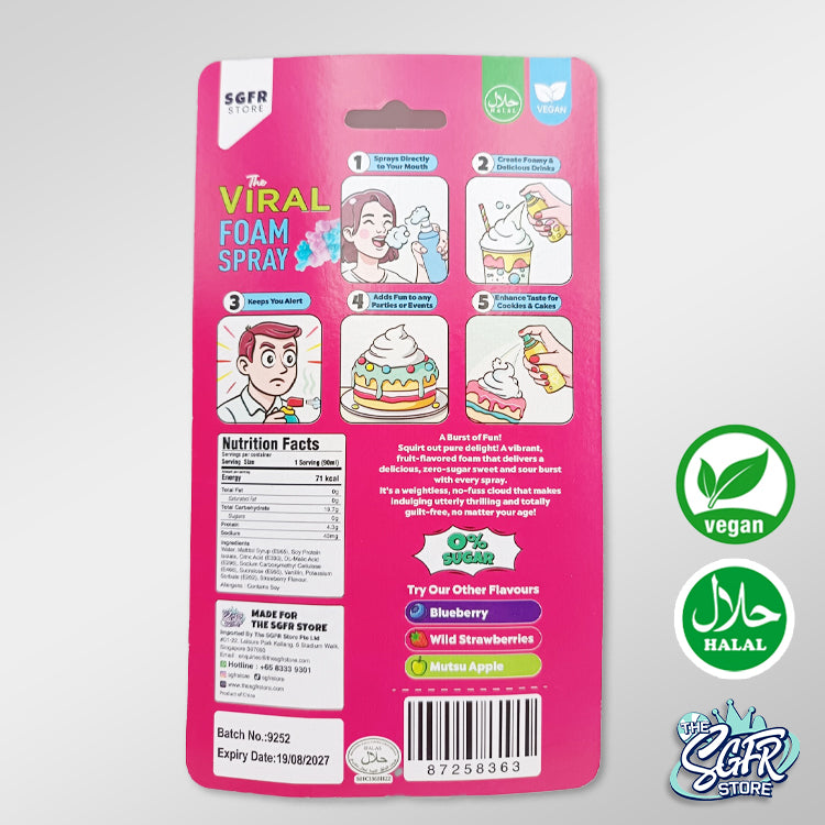The Viral Foam Spray, Wild Strawberries (90g)