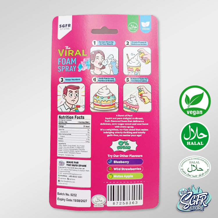 The Viral Foam Spray, Wild Strawberries (90g)