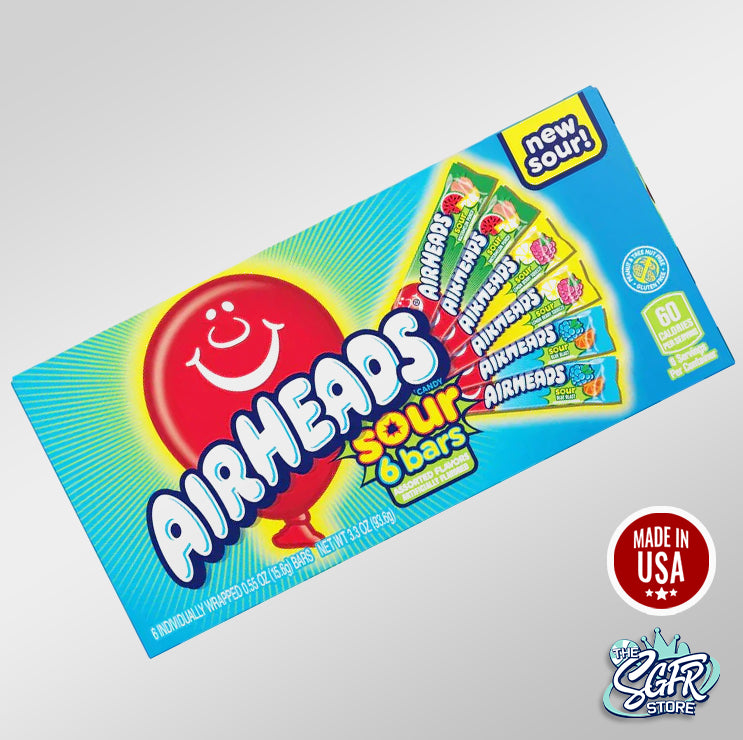 Airheads Sours Candy Bar (Box of 6 Bars)