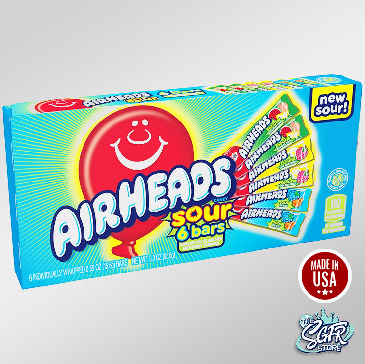 Airheads Sours Candy Bar (Box of 6 Bars)