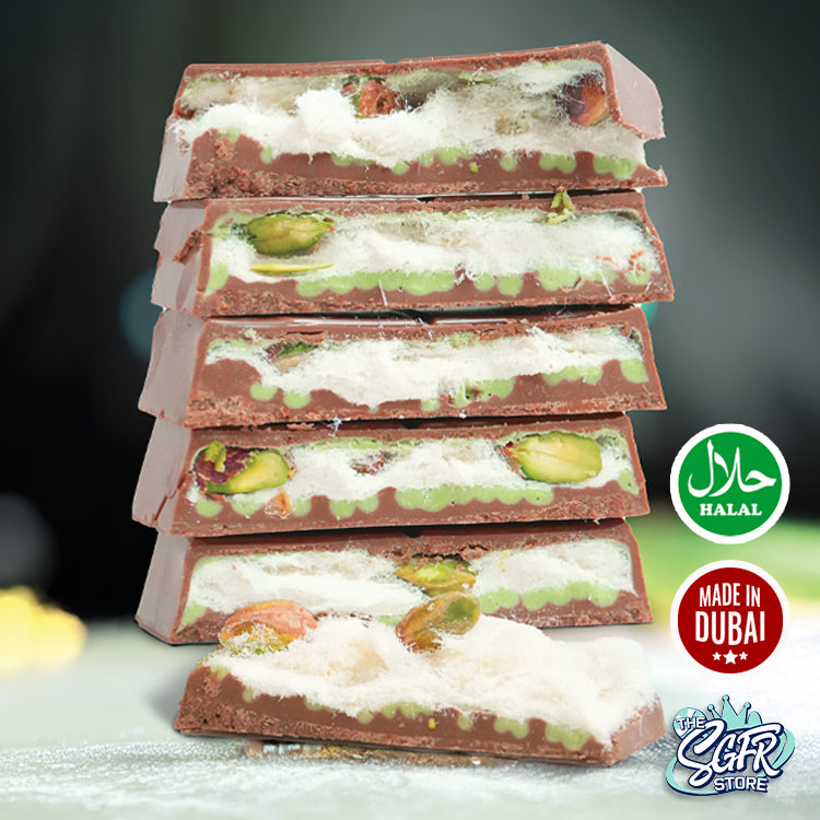 Dubai Cotton Candy Pistachio Chocolate (200g) | Cwumble Cwunch