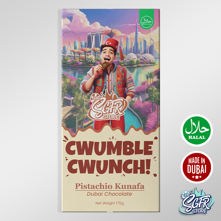 Dubai Pistachio Kunafa Chocolate (200g) | Cwumble Cwunch