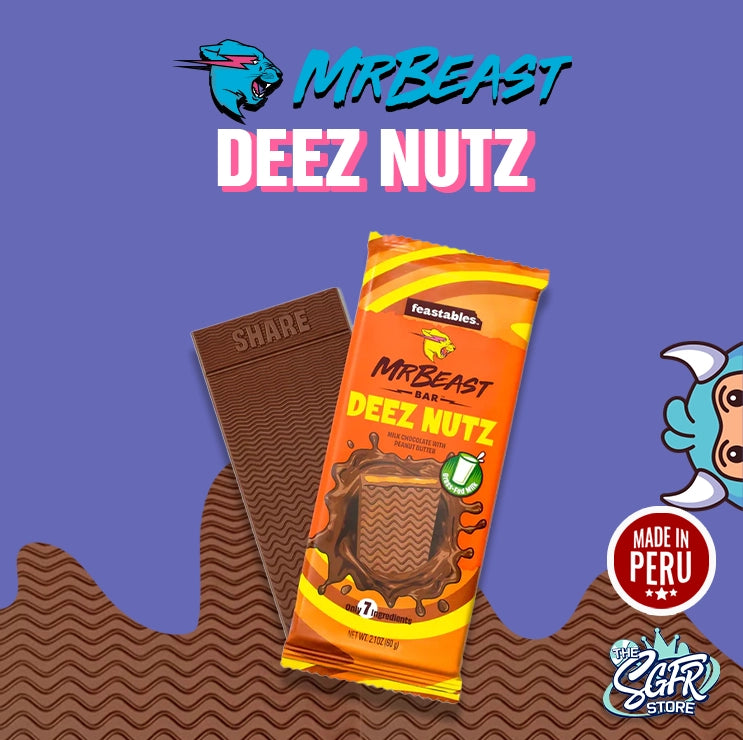  Feastables Beast Chocolate Bars – NEW Deez Nuts Peanut