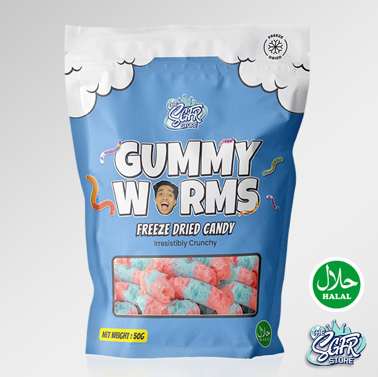 Freeze Dried Gummy Worms by Luqman (Halal)