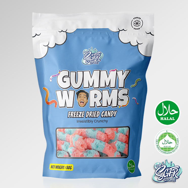 Freeze Dried Gummy Worms by Luqman (Halal)