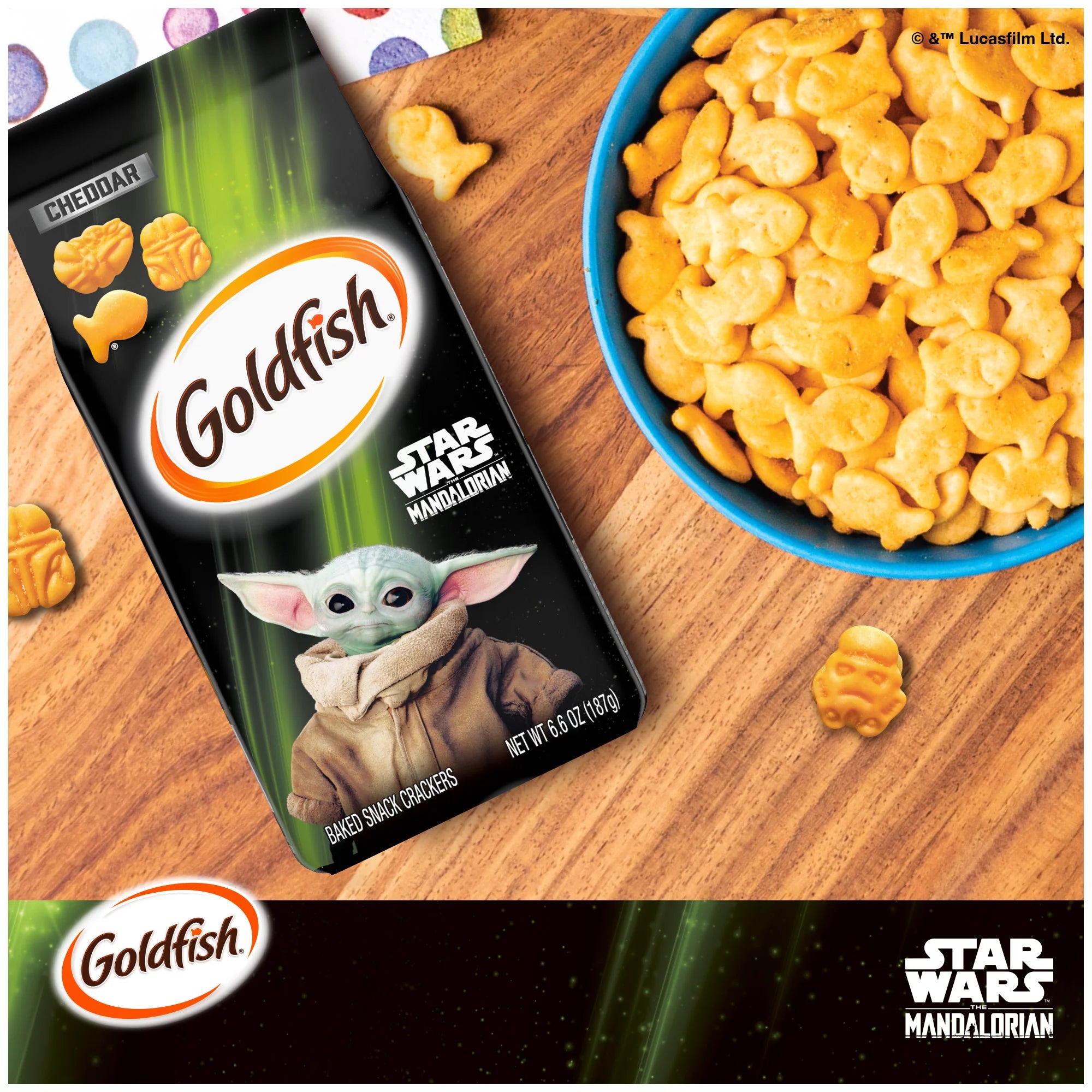 Goldfish Star Wars Mandalorian Cheddar Crackers