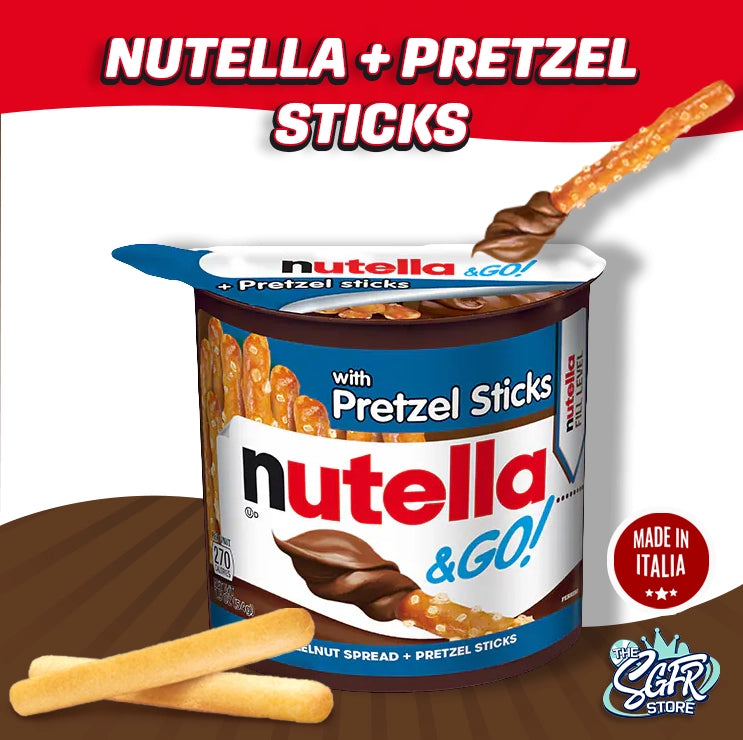 Nutella & GO! Hazelnut and Cocoa Spread with Pretzel Sticks