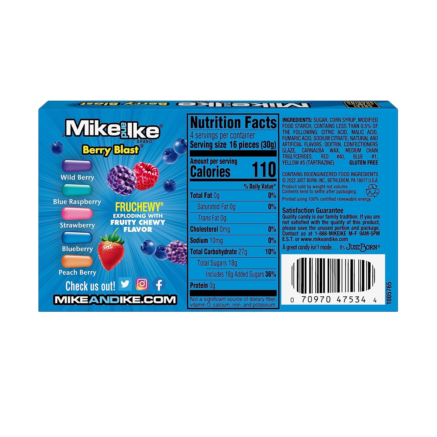 Mike & Ike Berry Blast Candy (120g)