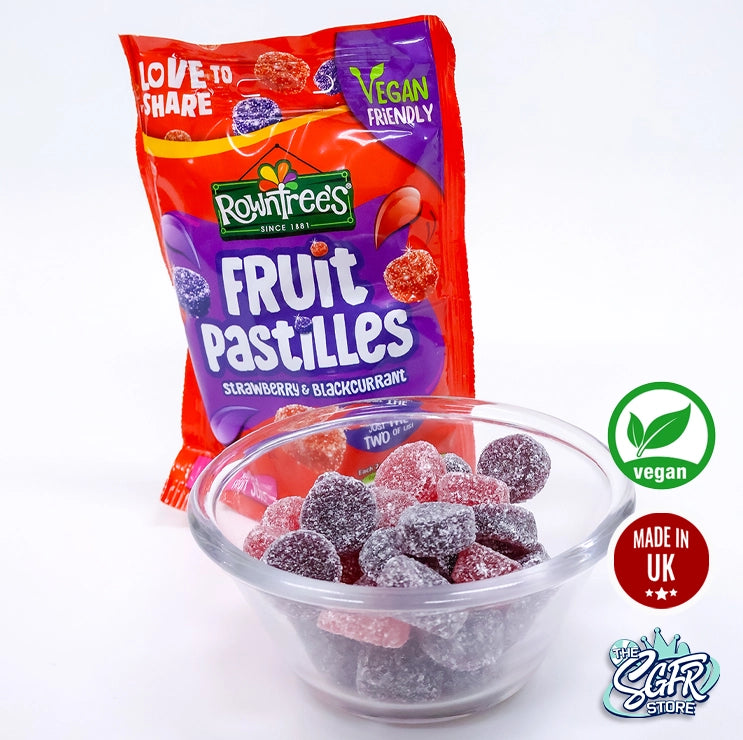 Rowntrees Fruit Pastilles Strawberry & Blackcurrant 143g (Vegan)