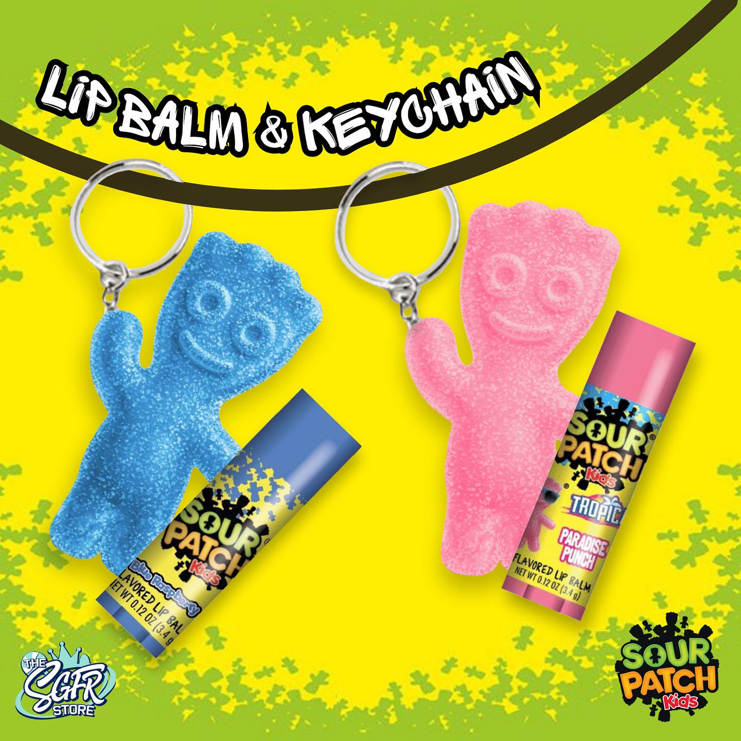 Sour Patch Kids Lip Gloss & Keychain (Non Edible)