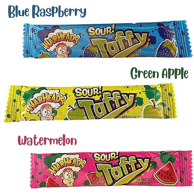 Warheads Sour Taffy Chewy Candy Collection