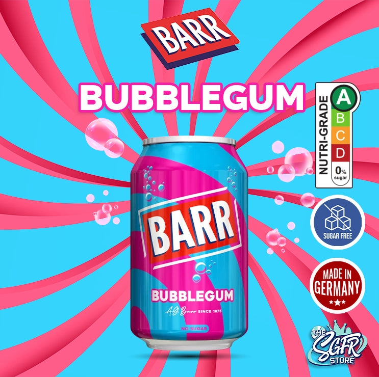 Barr Bubblegum Drink (330ml), No Sugar