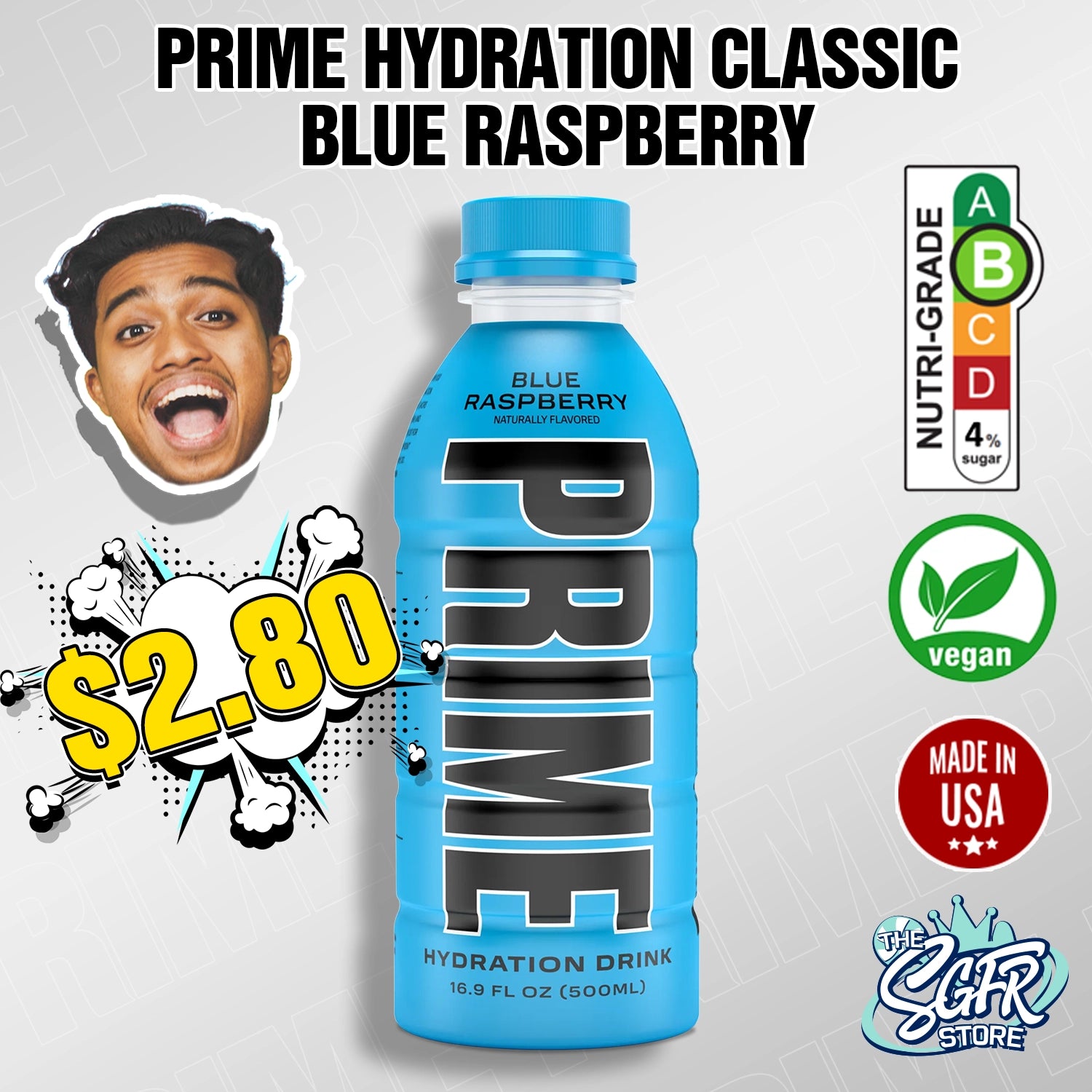Prime Hydration Classic Blue Raspberry