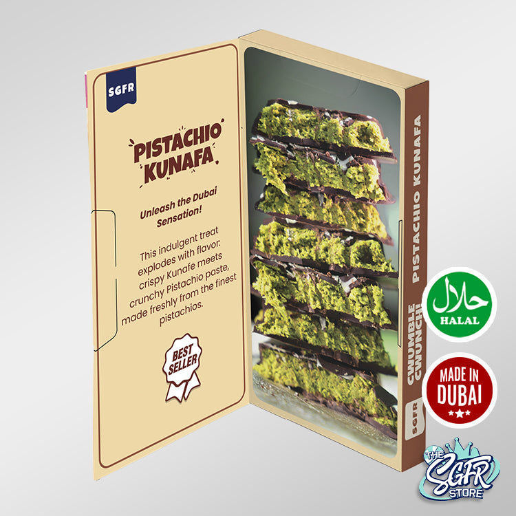 Dubai Pistachio Kunafa Chocolate (200g) | Cwumble Cwunch