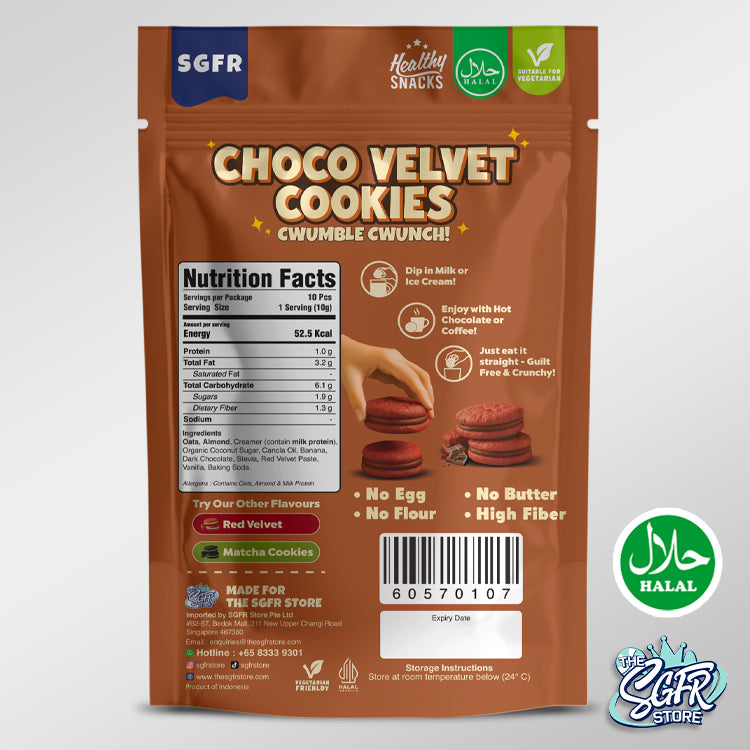 Butterless Choco Velvet Cookies