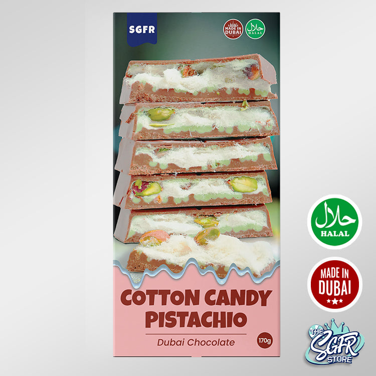 Dubai Cotton Candy Pistachio Chocolate (200g) | Cwumble Cwunch