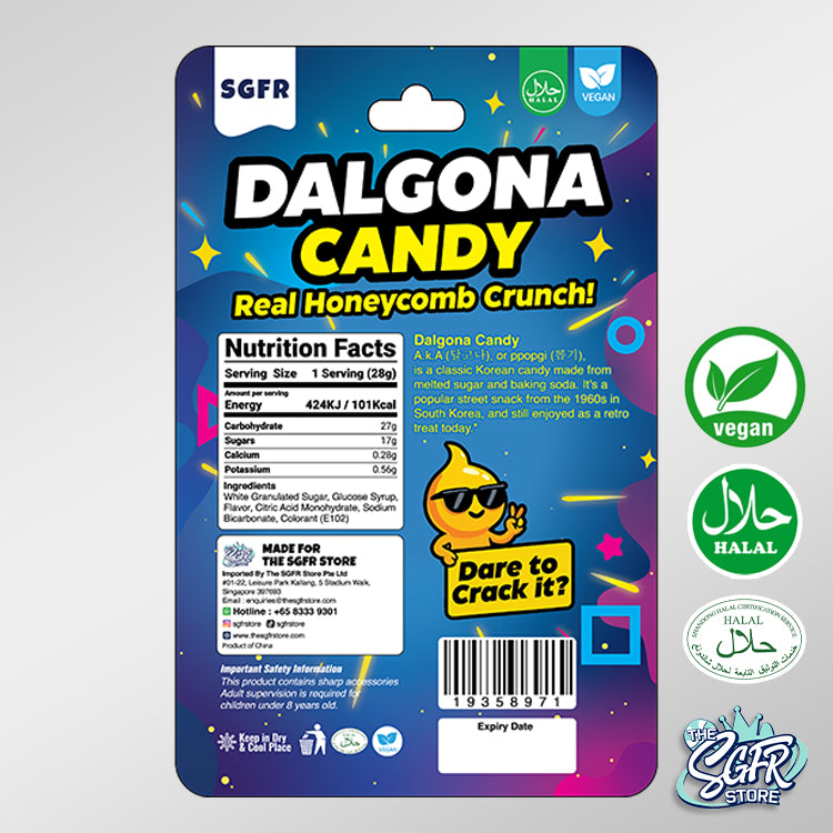 Dalgona Candy New (28g), Halal & Vegan