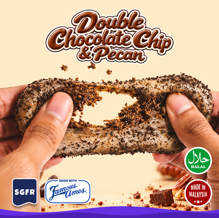 Dubai Chewy Cookie, Famous Amos, Double Chocolate Chip & Pecan