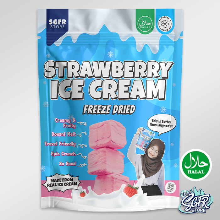 Freeze Dried Strawberry Ice Cream (50g) Halal
