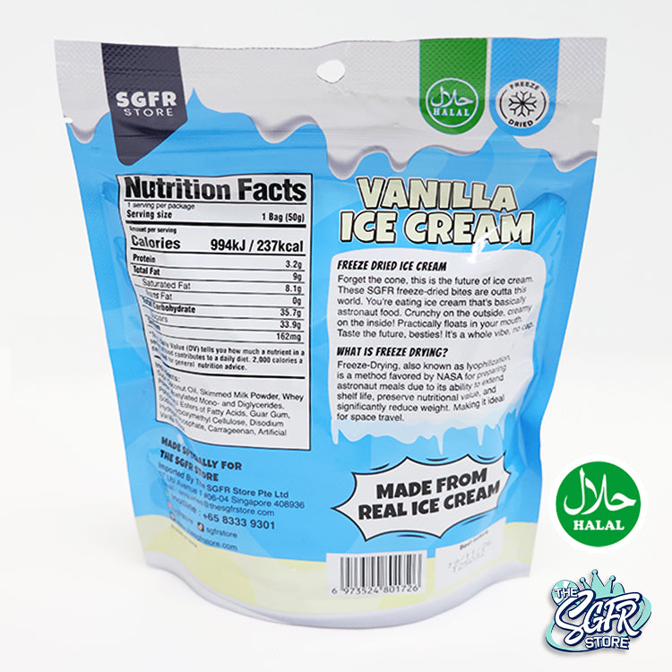Freeze Dried Vanilla Ice Cream 50g, Halal