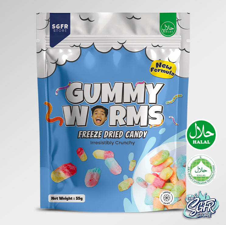 Freeze Dried Gummy Worms by Luqman (Halal)