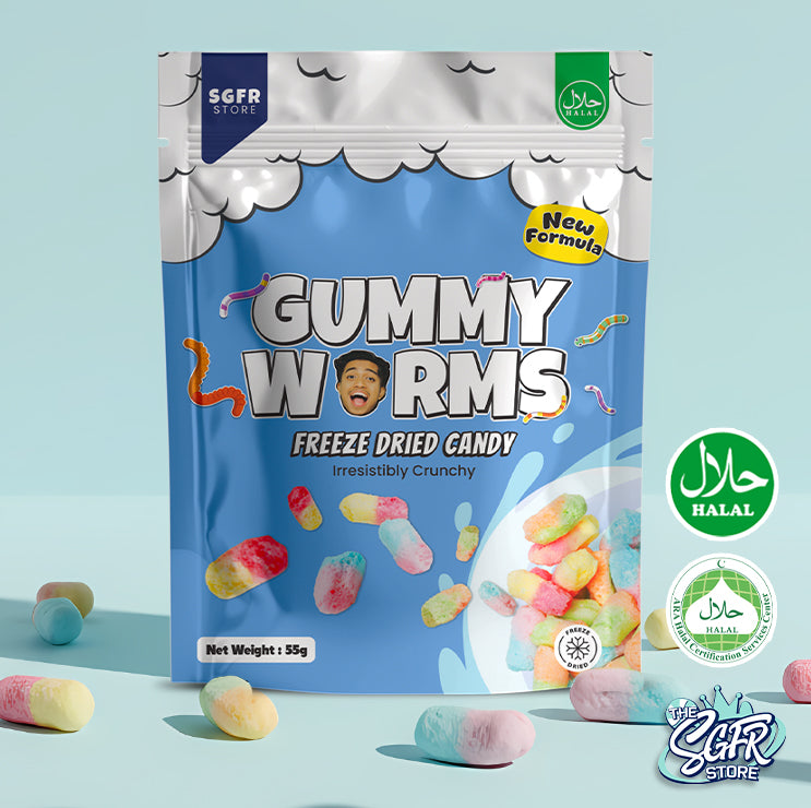 Freeze Dried Gummy Worms by Luqman (Halal)