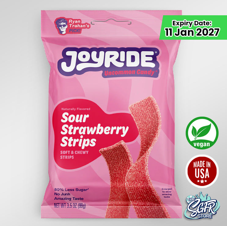 Joyride Sour Strawberry Strips (Plant Based), 99g
