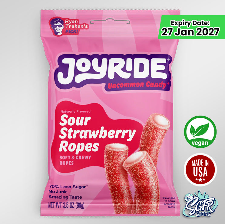Joyride Sour Strawberry Ropes (Plant Based)