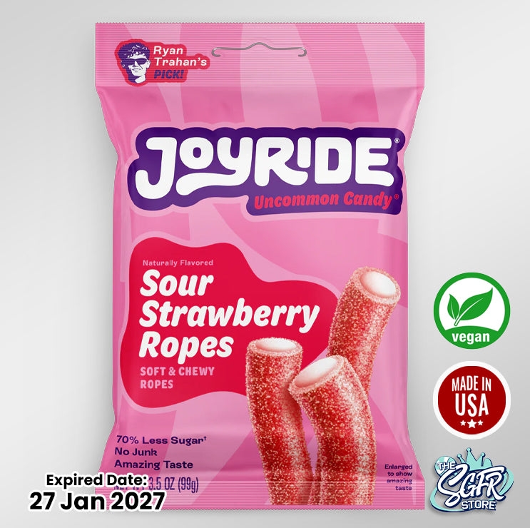 Joyride Sour Strawberry Ropes (Plant Based)