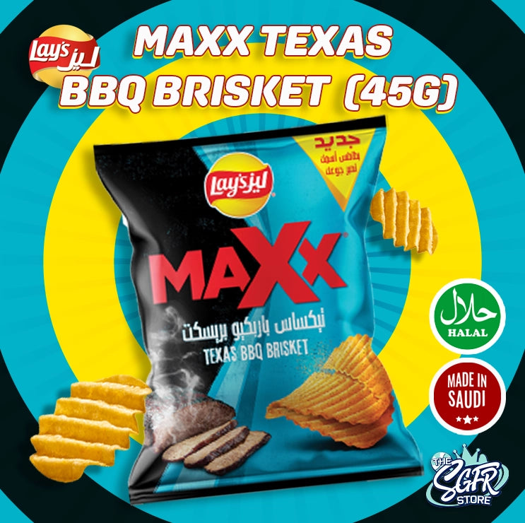 Lays Maxx Texas BBQ Brisket 45g (Halal, Made in Saudi) The SGFR Store
