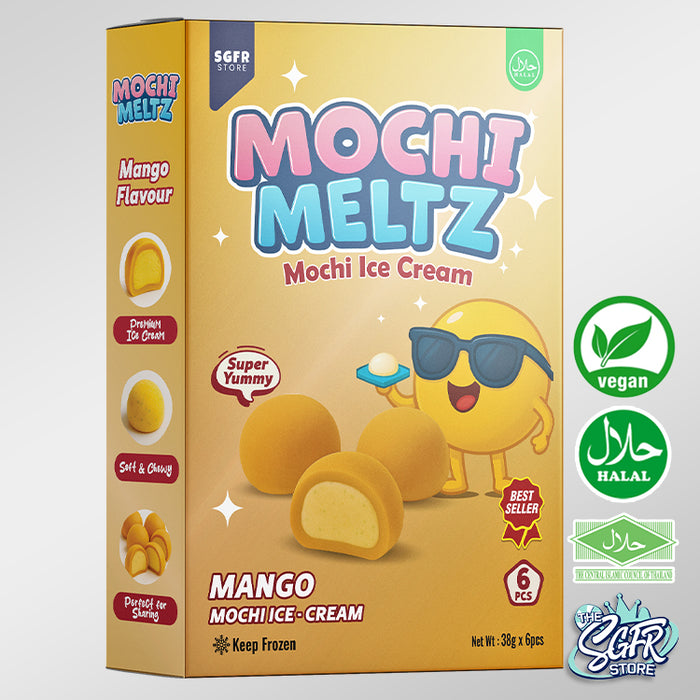 Mochi Meltz, Mango Mochi Ice Cream, Vegan