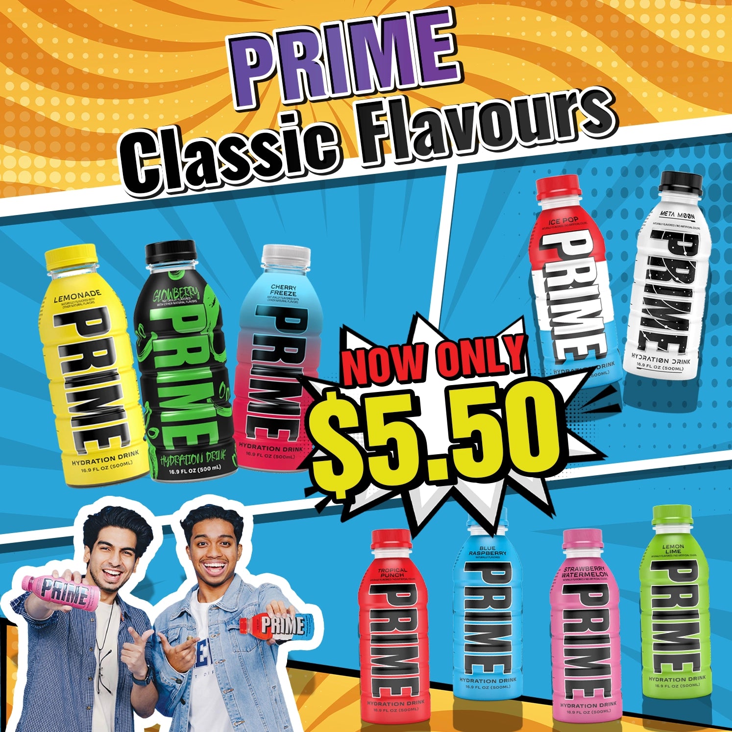 # Prime Hydration (Basic Flavours)