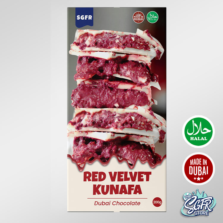 Dubai Red Velvet Kunafe Chocolate (200g) | Cwumble Cwunch