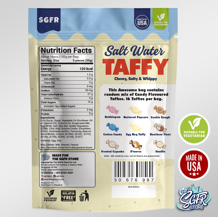 Salt Water Taffy Candy Flavours (100g)