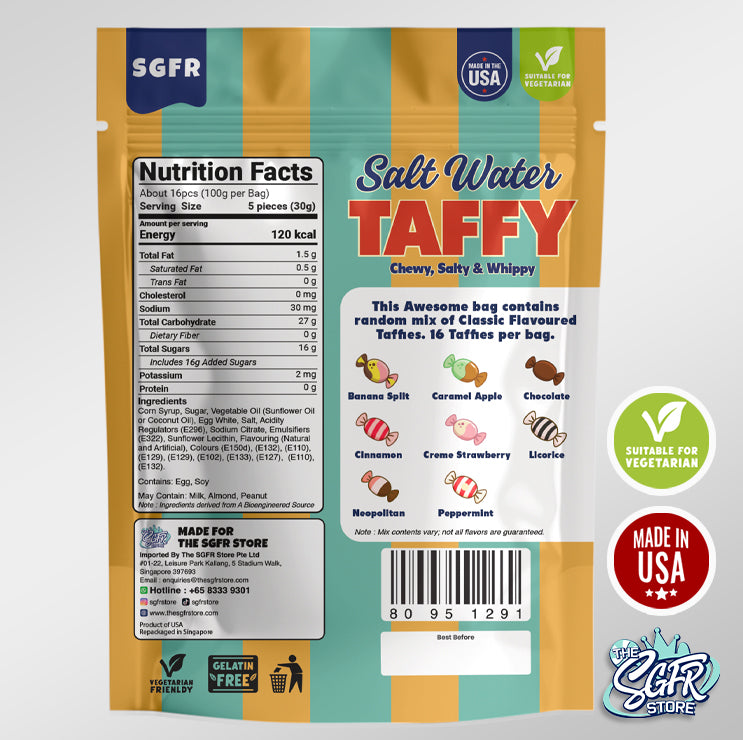 Salt Water Taffy Classic Mix (100g)