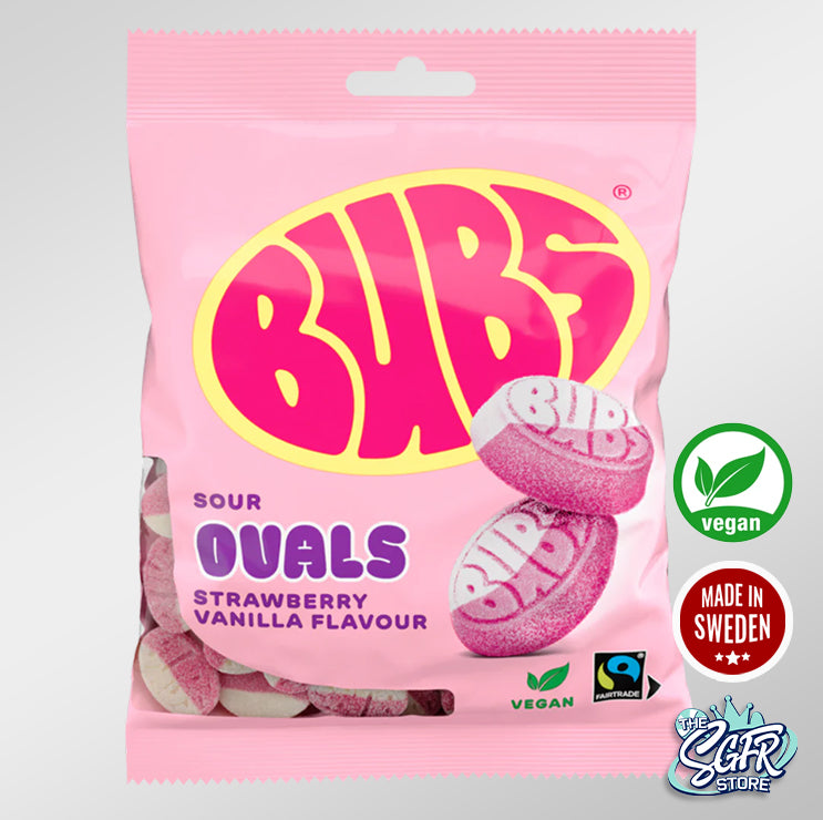 BUBS Sour Oval Strawberry Vanilla