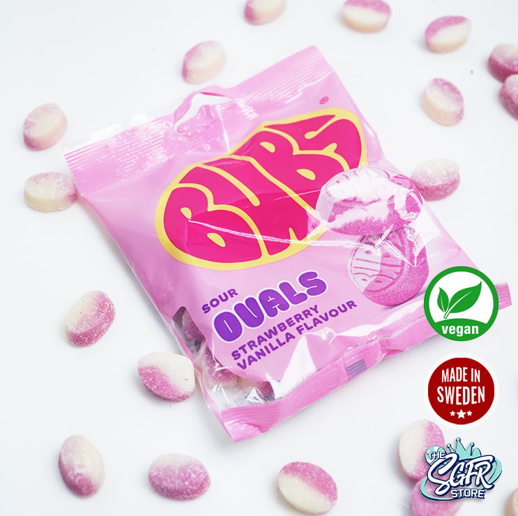 BUBS Sour Oval Strawberry Vanilla