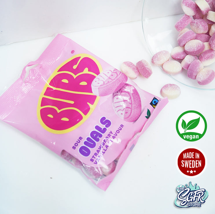 BUBS Sour Oval Strawberry Vanilla