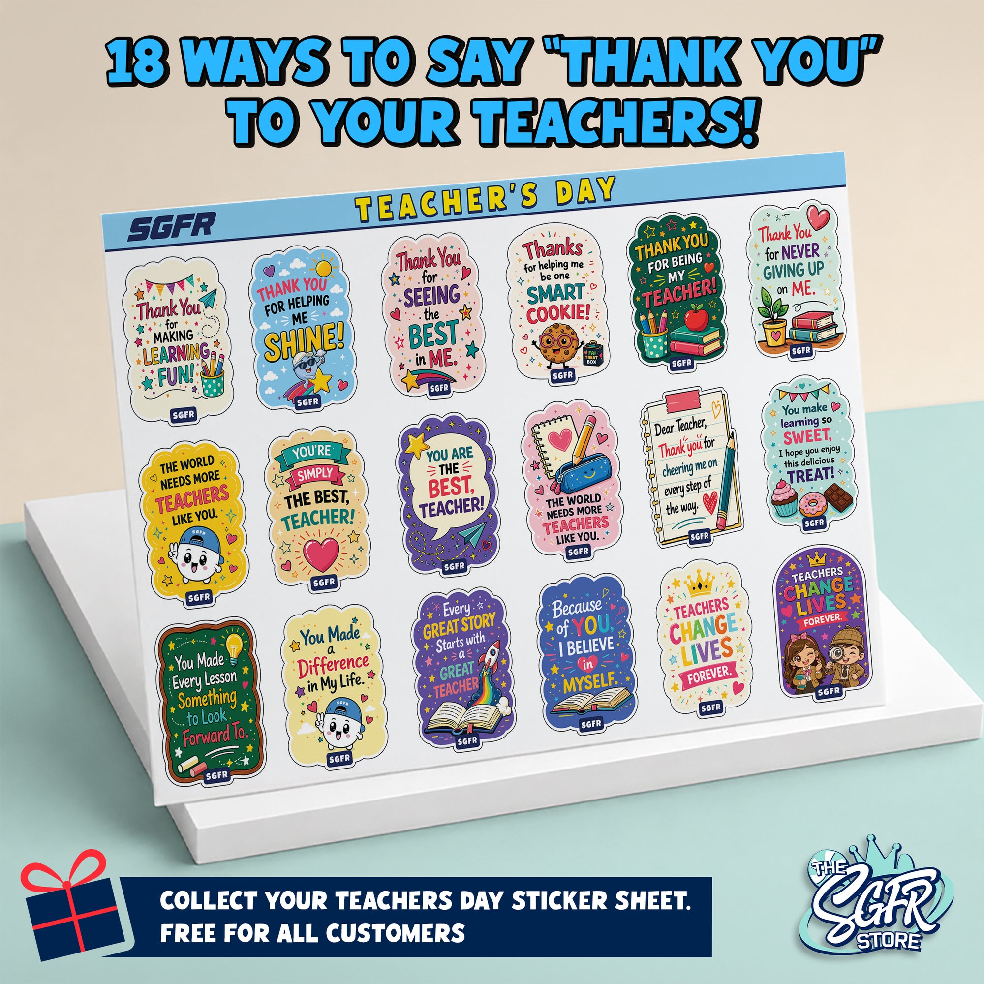 SGFR Teacher's Day Stickers! (Free)