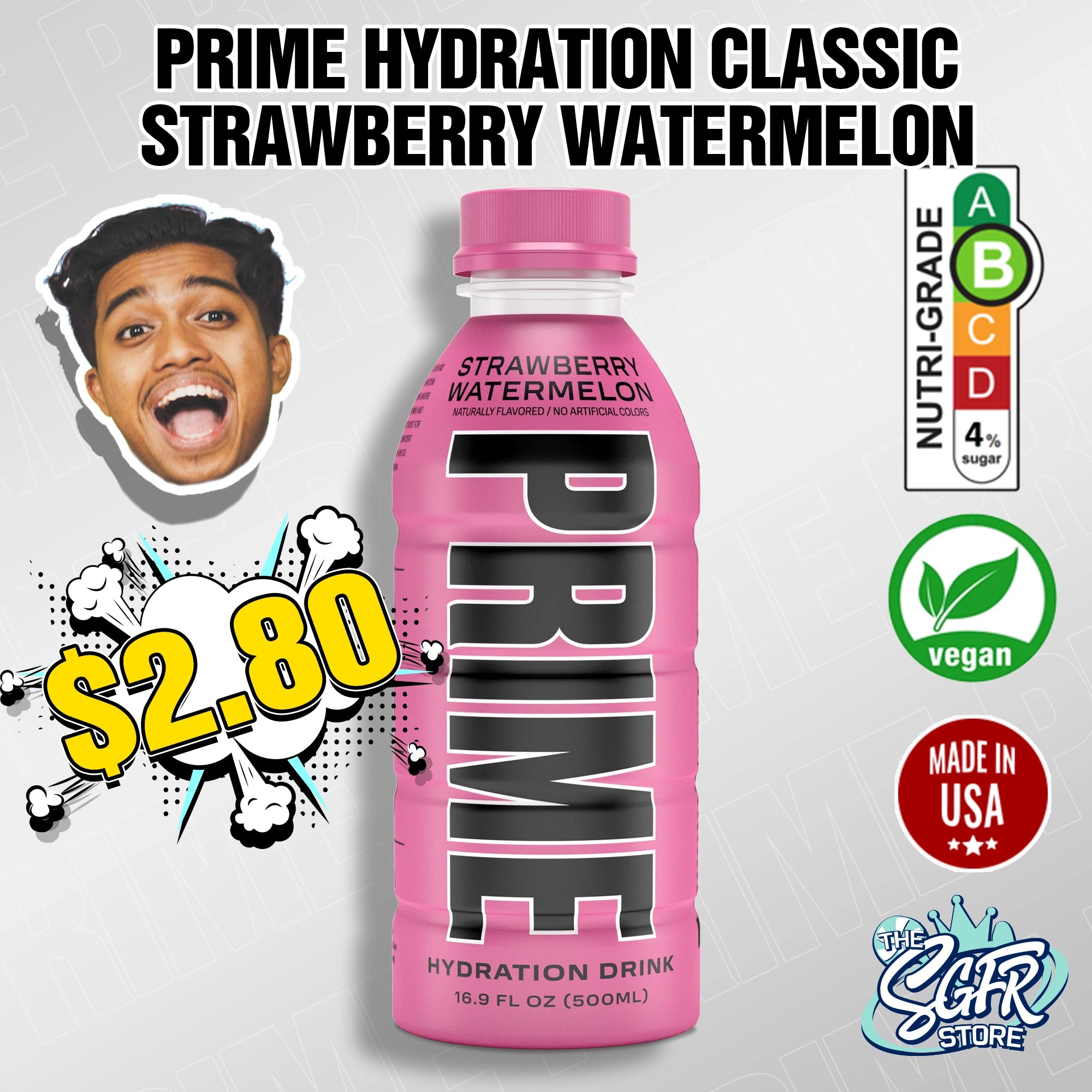 Prime Hydration Classic Strawberry Watermelon