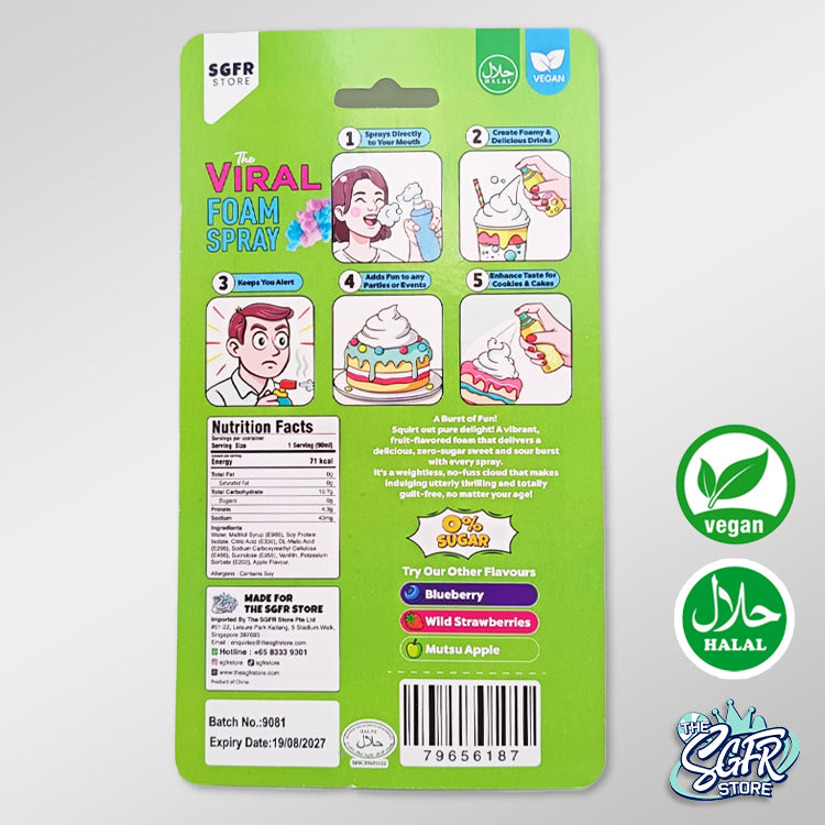 The Viral Foam Spray, Mutsu Apple (90g)